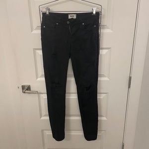 Paige Black Ripped Skinny Jeans